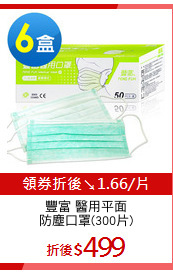 豐富 醫用平面
防塵口罩(300片)