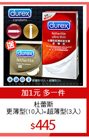 杜蕾斯
更薄型(10入)+超薄型(3入)