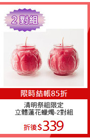 清明祭祖限定
立體蓮花蠟燭-2對組