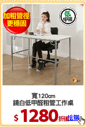 寬120cm
鏡白低甲醛粗管工作桌