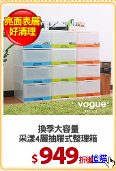 換季大容量
采漾4層抽屜式整理箱