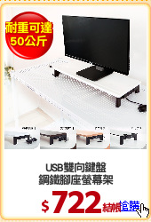 USB雙向鍵盤
鋼鐵腳座螢幕架