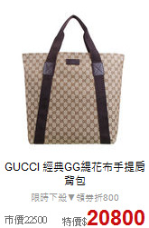 GUCCI 
經典GG緹花布手提肩背包