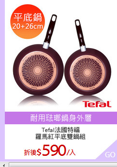 Tefal法國特福
羅馬紅平底雙鍋組