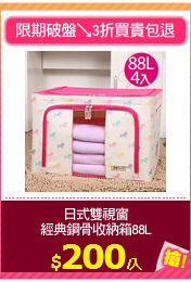 日式雙視窗
經典鋼骨收納箱88L