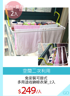 免安裝可掛式
多用途收納晾衣架_2入