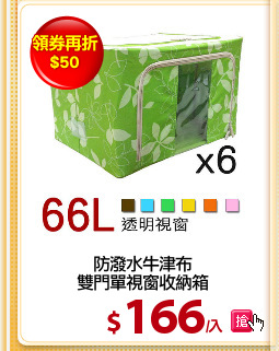 防潑水牛津布
雙門單視窗收納箱