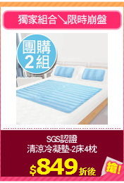SGS認證
清涼冷凝墊-2床4枕