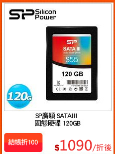 SP廣穎 SATAIII 
固態硬碟 120GB
