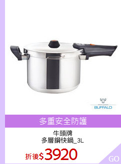 牛頭牌
多層鋼快鍋_3L