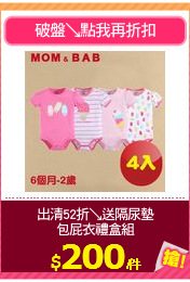 出清52折↘送隔尿墊
包屁衣禮盒組