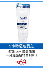 多芬Dove 深層修護
一分鐘護髮精華180ml