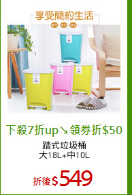 踏式垃圾桶
大18L+中10L