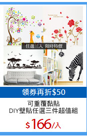 可重覆黏貼
DIY壁貼任選三件超值組