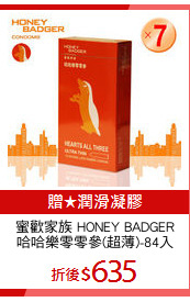 蜜歡家族 HONEY BADGER
哈哈樂零零參(超薄)-84入