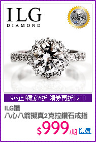 ILG鑽
八心八箭擬真2克拉鑽石戒指