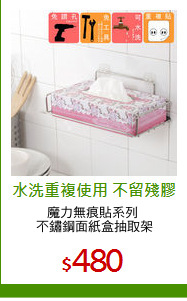 魔力無痕貼系列 
不鏽鋼面紙盒抽取架