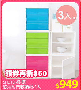SHUTER樹德
悠活附門收納箱-3入