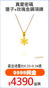 真愛密碼
墜子+玫瑰金鋼項鍊