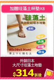 外銷日本
大尺寸珪藻土地墊
