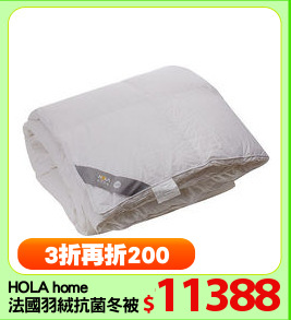 HOLA home
法國羽絨抗菌冬被