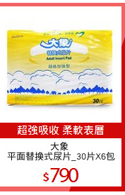 大象 
平面替換式尿片_30片X6包