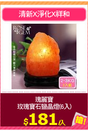 瑰麗寶
玫瑰寶石鹽晶燈(6入)