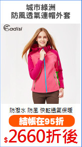 城市綠洲
防風透氣連帽外套