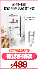 粉體烤漆
時尚黑色馬桶置物架
