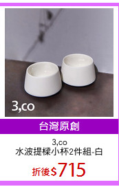 3,co
水波提樑小杯2件組-白
