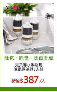 交叉導水淋浴用
除氯過濾器3入組