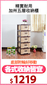 精實耐用
加州五層收納櫃