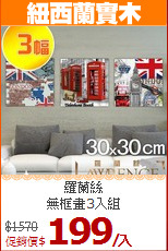 羅蘭絲<br>
無框畫3入組
