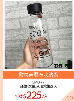 OMORY
日韓塗鴉玻璃水瓶2入