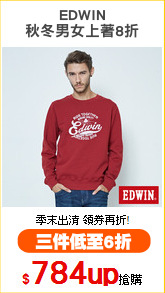 EDWIN
秋冬男女上著8折
