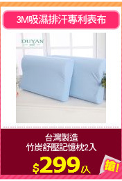 台灣製造
竹炭舒壓記憶枕2入