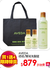 AVEDA<br>
迷迭/薄荷洗髮組