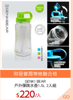 GENKI BEAR
戶外彈跳水壺1.5L 2入組