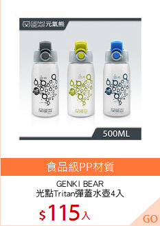 GENKI BEAR
光點Tritan彈蓋水壺4入