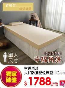 幸福角落<BR> 
大和防蹣記憶床墊-12cm