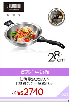 仙德曼SADOMAIN
七層複合金平底鍋28cm