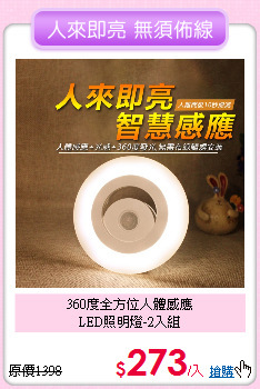 360度全方位人體感應<BR>
LED照明燈-2入組
