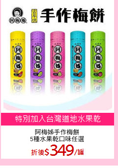 阿梅姊手作梅餅
5種水果乾口味任選