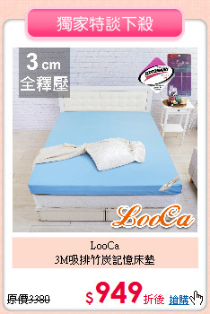 LooCa<BR>
3M吸排竹炭記憶床墊