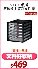 SHUTER樹德
五層桌上資料文件櫃