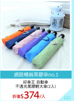 好傘王 自動傘
不透光黑膠輕大傘(2入)