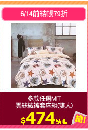 多款任選MIT
雲絲絨被套床組(雙人)