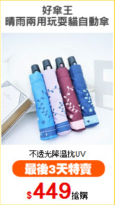 好傘王
晴雨兩用玩耍貓自動傘