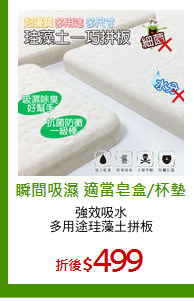 強效吸水
多用途珪藻土拼板