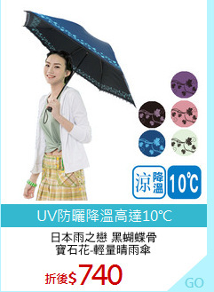 日本雨之戀 黑蝴蝶骨
寶石花-輕量晴雨傘